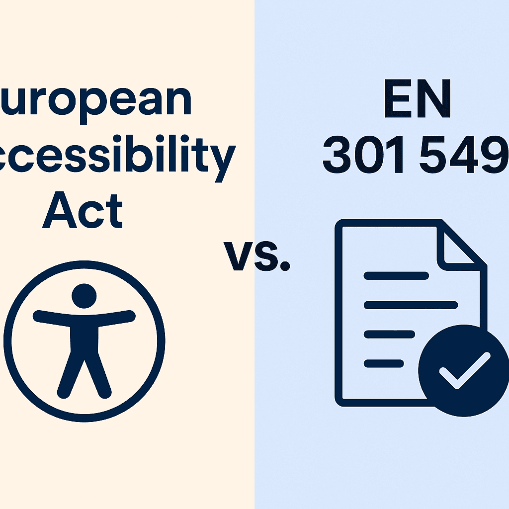 European Accessibility Act vs EN 301 549: What’s the Difference and Why It Matters