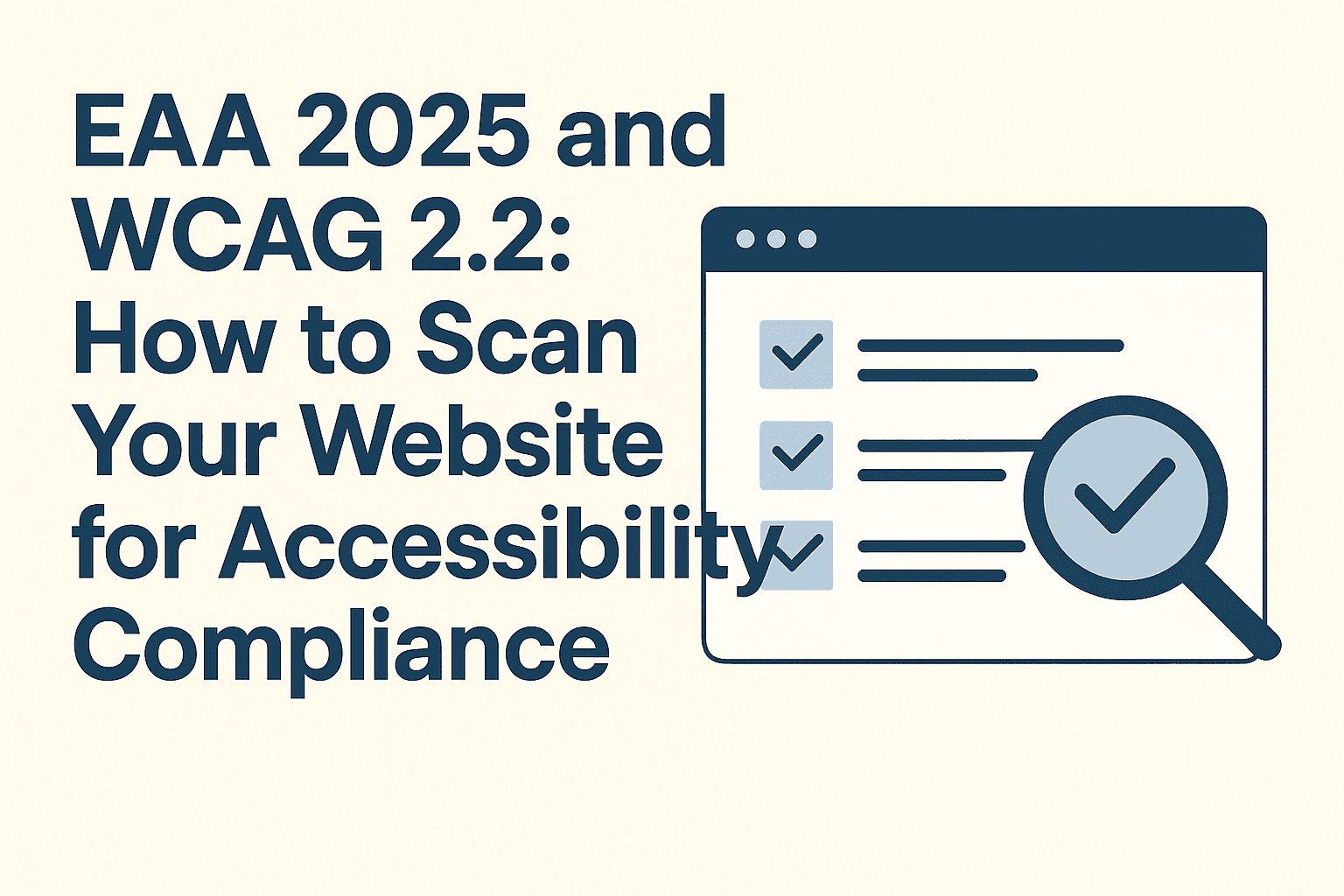EAA 2025 and WCAG 2.2: How to Scan Your Website for Accessibility Compliance